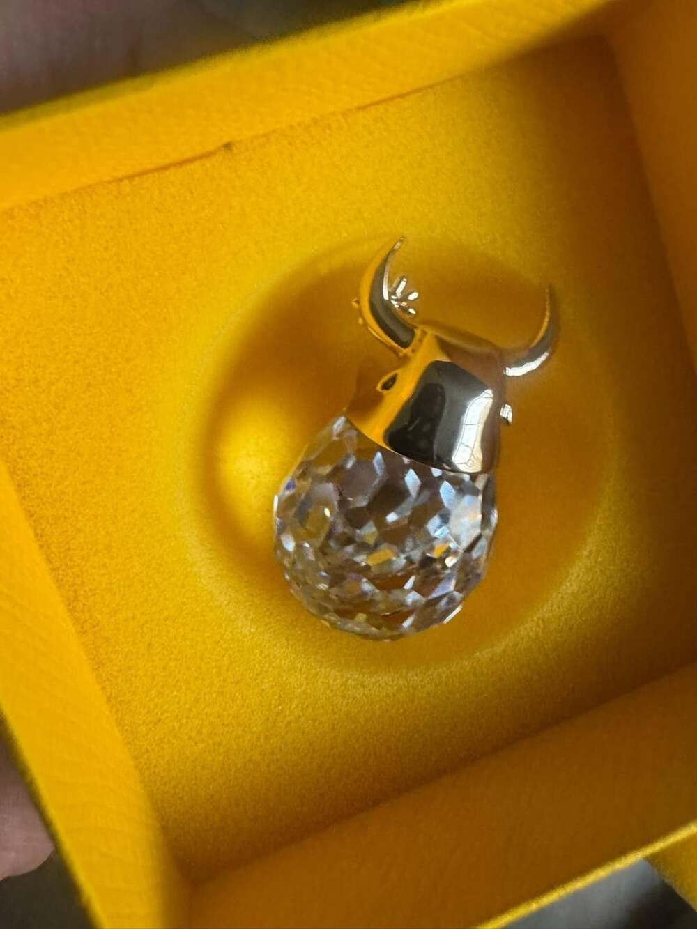 Swarovski Zodiac Taurus Figurine Crystal Gold Tone 5670103